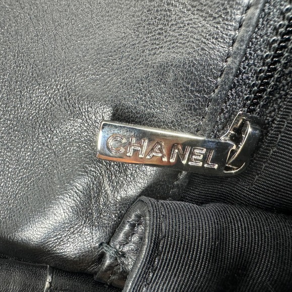 Chanel Hula Flap Bag Black Lambskin Hoop CC SHW Small Wind Power Silver Quilted - Picture 14 of 15